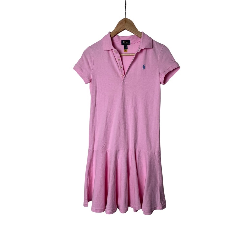 Polo Ralph Lauren Big Kids Short Sleeve Polo Pink Dress L 12 - 14 1851